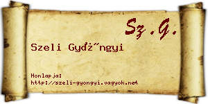 Szeli Gyöngyi névjegykártya