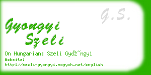 gyongyi szeli business card